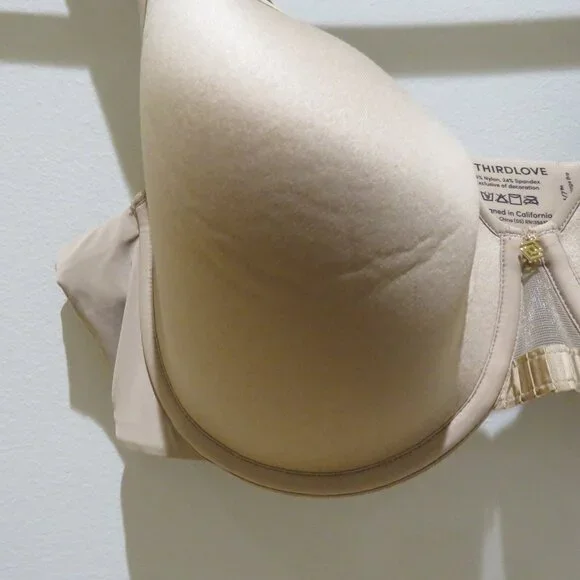 THIRDLOVE 24/7 Classic Perfect Coverage Bra in Taupe Neutral Comfort - Size 38C - Picture 6 of 12